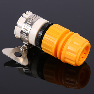 Connecteur universel 4/6 points, adaptateur de robinet de voiture en plastique à filetage interne, matériau ABS orange, montage standard - Product Image 1