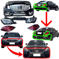 Soporte Técnico para Mercedes-Benz S350, S400, S450, Kit de Conversión Exterior a S63 AMG, Parachoques, Faros LED, Alerón Trasero