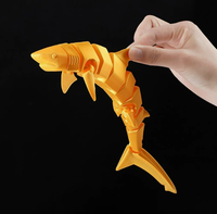 Großhandel 3D-Gedruckte Plastik-Haifischmodelle, Kundenspezifischer OEM-Service, Kinder-Aquarium-Dekoration, Film- und TV-Thema, Unisex