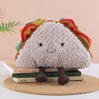 Jouets en peluche sur le thème de la pâtisserie française, couette en forme de hamburger pour filles de 8 à 13 ans, taille 11-30 cm