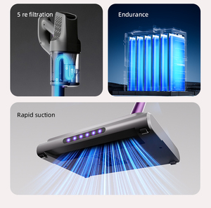 <span class=keywords><strong>Aspirateur</strong></span> sans fil cyclonique Brotec 2026, personnalisé, de haute qualité, pour usage domestique, avec <span class=keywords><strong>tube</strong></span> télescopique violet - Product Image 3