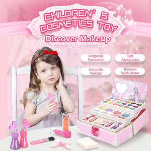 Ragazze della principessa Rosa Kit Per Il Trucco <span class=keywords><strong>di</strong></span> Bellezza Non-tossico Trasportare Tutti I Set <span class=keywords><strong>di</strong></span> Cosmetici-Nail Polish - Eye Shadow-balsamo per le labbra Trucco Set per I Bambini - Product Image 2