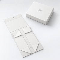 Boîtes cadeaux rigides en carton pliables avec logo personnalisé, emballage de luxe, boîtes en papier magnétique avec couvercle pour les petites entreprises
