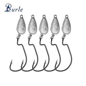 Tête de gabarit sans mauvaises herbes de haute qualité tailles multiples têtes de gabarit de balle lisses et durables hameçons d'appâts de natation crochet de pêche en acier à haute teneur en carbone - Product Image 1