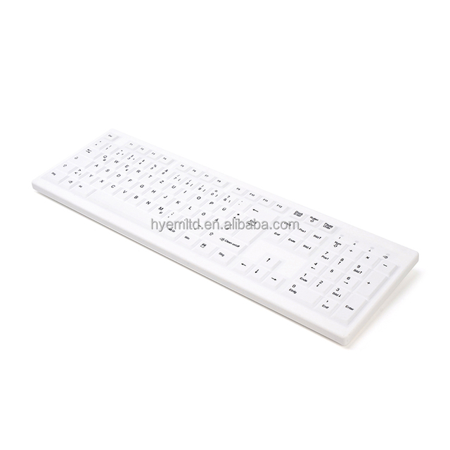 New USB 3.0 Interface Waterproof Rubber Membrane Medical Keyboard Full Size Dual Mode Programmable Desktop Application