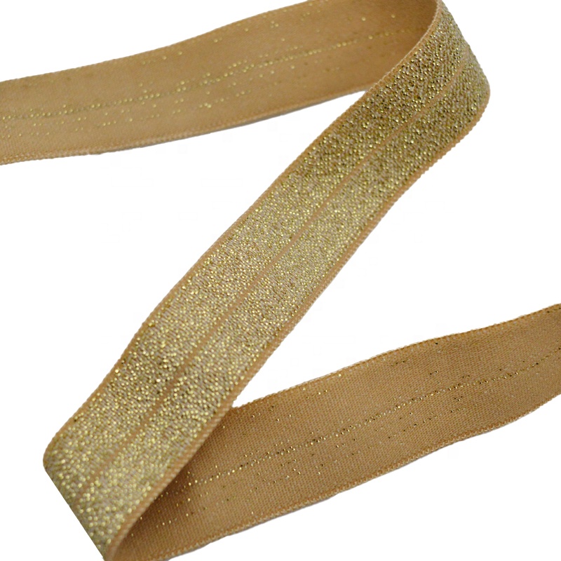 Gordon Ribbons Gold Stretch Ribbon With Shiny Glitter Stretchable Elastic Ruban Tape for Gift Box Wrapping