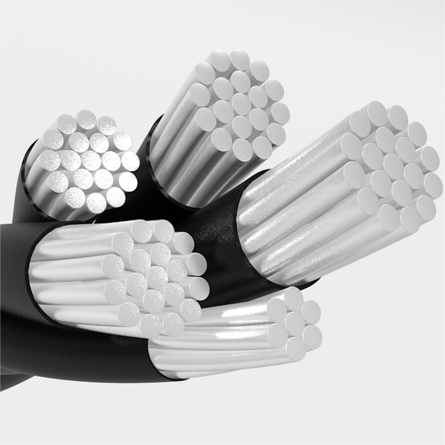 High Voltage Industrial Electric Cable ABC Cable for Overhead Transportation XLPE PE Insulated Aluminum Conductor
