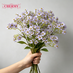 TH1585 Flores Artificiales <span class=keywords><strong>de</strong></span> Flores Silvestres Blancas con Tacto Real, Tallo Individual, para Arreglos Florales Rústicos para Bodas y Hogar - Product Image 2