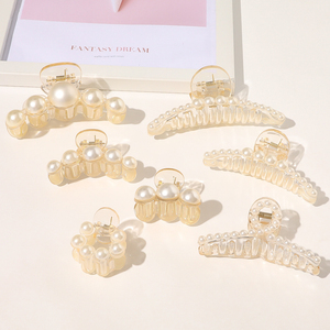 Pinzas de Pelo con Perlas <span class=keywords><strong>MIO</strong></span>, Pinzas de Pelo Grandes de Moda para Mujer, 5 Tamaños, Pinzas de Pelo con Cuentas de Perlas Acrílicas - Product Image 4
