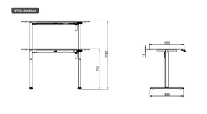 Bàn làm việc đứng chơi game điện tử hiện đại JIECANG, có thể nâng hạ điện - Product Image 5
