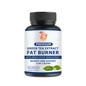 Capsules brûle-graisses bio à bon prix avec extrait de thé vert, extrait de grains de café vert et caféine pour l'équilibre de la flore intestinale et l'amincissement - Product Image 1
