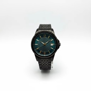 Reloj de Negocios para Hombre con Correa de Malla de Acero, Esfera Negra, Ventana de Fecha, Cinco Eslabones, Resistente al Agua para Uso Diario Formal - Product Image 4