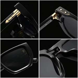 Gafas de Sol con Logotipo Personalizado, Moda 2025, Montura Grande, Lentes Degradadas, Protección UV400, Remaches, Estilo Ojo de Gato, para Hombre y Mujer - Product Image 6