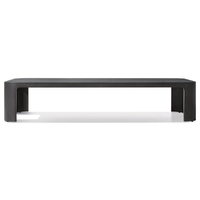 Ensemble de canapés d'extérieur modernes en aluminium avec table foyer, qualité commerciale, revêtement poudré, coussins toutes saisons pour hôtels, complexes hôteliers et salons.