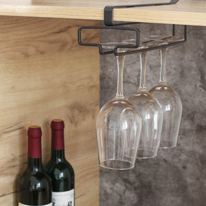 <b>Wine</b> Glass <b>Rack</b> Under Cabinet <b>Wall</b> Mounted Rust Resistant Rectangle Shape For Party Storage - Product Image 4