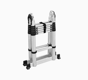 Échelles télescopiques combinées en aluminium industriel, 12 marches, capacité de charge de 300 lb, utilisation domestique et extérieure - Product Image 5