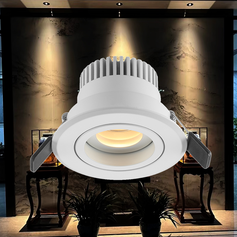 Modern Apartment Small Lighting Scalable Focusing Anti-Glare LED Tube Light 5W 7W 10W CCT COB Remote Control Black White