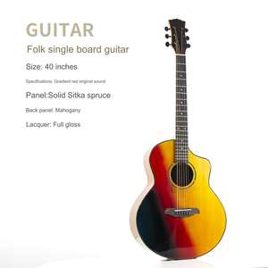 41 pollici nuova scheda singola <span class=keywords><strong>chitarra</strong></span> acustica brillante faccia di abete rosso folk <span class=keywords><strong>chitarra</strong></span> acustica all'ingrosso 36 pollici chitarre per gli studenti - Product Image 4