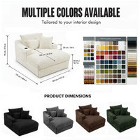 Fauteuil de coin sans cadre avec structure de soutien, en mousse compressible, emballé en rouleau sous vide, convertible en lit de couchage, chaise et canapé