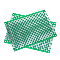 WAVGAT Papan Sirkuit Cetakan Universal Diy, Papan Sirkuit Cetak Universal PCB 5X7 PCB 5Cm 7Cm Dua-sisi