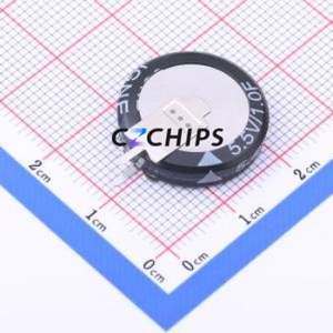 Supercondensateur HESC5R5105Z-V, composant traversant (THT), condensateur 1F -20%~+80% 5.5V 20Ohm@1kHz - Product Image 1