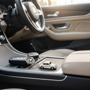 Portachiavi Classico Color Crema, Accessorio Auto Premium - Product Image 3