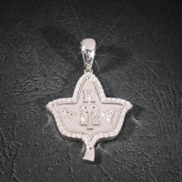 Pendentif Fleur Tulipe AKA en Argent Sterling 925 avec Moissanite VVS, Testeur de Diamant Inclus, Style Hip Hop Bling 2026 pour Hommes et Femmes