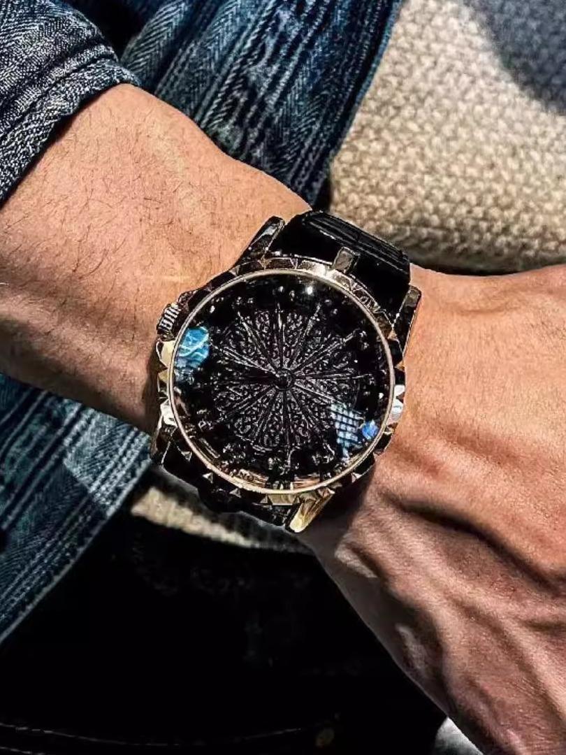 Black belt-rose gold shell-black nail-black face