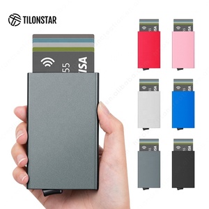 <span class=keywords><strong>Porte</strong></span>-cartes de visite en métal pour hommes, portefeuille pour gravure Laser, portefeuille Rfid <span class=keywords><strong>porte</strong></span>-cartes de crédit - Product Image 3