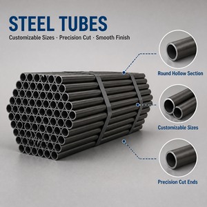 Tubo in Acciaio Saldato ERW Nero ASTM da Fabbrica Cinese, per Strutture in Acciaio, Diametro Esterno 24mm, Spessore Parete 0,8mm - Product Image 2