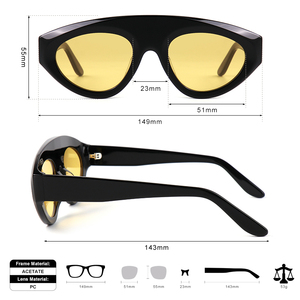 <span class=keywords><strong>Occhiali</strong></span> <span class=keywords><strong>da</strong></span> <span class=keywords><strong>Sole</strong></span> di Lusso di Alta Qualità con <span class=keywords><strong>Lenti</strong></span> <span class=keywords><strong>Polarizzate</strong></span> a Occhio di Gatto, Montatura Retrò in Acetato con Logo Personalizzato per Uomo e <span class=keywords><strong>Donna</strong></span> - Product Image 4