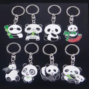 Portachiavi panda colorato personalizzato smalto metallo/portachiavi panda