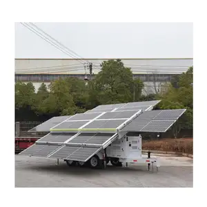 76KWH Battery Capacity Off Grid Solar Trailer Diesel Generator as Backup Available