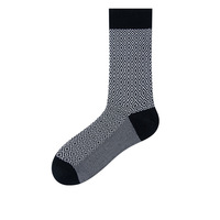 KTS221 OEM motif personnalisé Gentleman coton chaussette loisirs Double aiguille diamant treillis longues bureau classique affaires hommes chaussettes