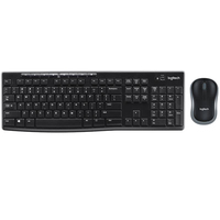 Logitech MK270 Keyboard dan Mouse Nirkabel Ukuran Penuh - Hitam
