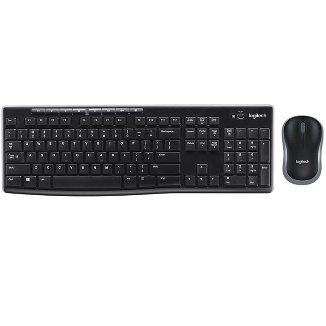 Logitech MK270 Full Size Wireless Keyboard and Mouse Combo - Black