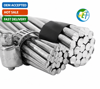 Câble toronné 1/0 2/0 AWG, fil conducteur nu en alliage d'aluminium, taille personnalisée, AAC ACSR ABC AAAC, fil électrique