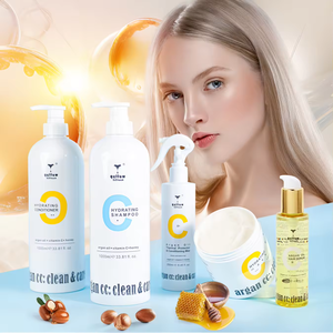 Vente en gros label privé ensemble de soins capillaires hydratants réparation huile d'argan kit de soins capillaires quotidiens huile de miel super bon prix kit de soins capillaires - Product Image 1