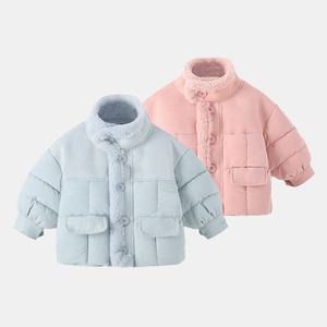 Cappotto Invernale Imbottito per Bambine, Collo Alto, Zip Intera, Termico, Design Elegante per Uso Quotidiano nel Clima Freddo - Product Image 1