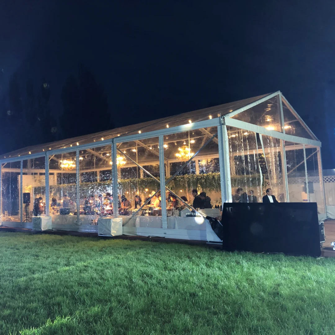 Custom Outdoor Tents Heavy Duty High Pole 20x30 Clear Roof