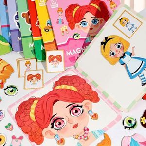 Magnetic Face Toy Creative <b>Puzzle</b> Kit Portable <b>Box</b> Faces Dress up Magnet <b>Puzzles</b> Game With Flashcards - Product Image 2