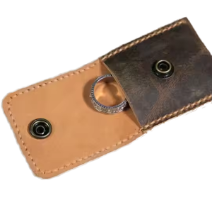 Portefeuille court homme en cuir de vachette marron vintage fait main, personnalisé, pour cartes de crédit et espèces, avec fermoirs - Product Image 1