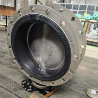 Katup Kupu-kupu Berflens Ganda DI/SS304 dengan Pelapis EPDM/PTFE, PN10/16 Standar EU/BS/ANSI, Tahan Korosi, Tersedia Ukuran OEM