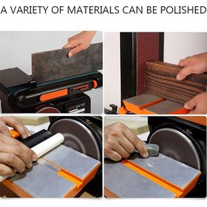 Multi-Function Desktop Belt Machine 0-90. Angle Adjustable 1200W Belt Disc Sanding Polishing Machine for Wood - Product Image 5