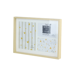 Cadres de <span class=keywords><strong>collage</strong></span> en bois naturel de style rustique affichant <span class=keywords><strong>trois</strong></span> <span class=keywords><strong>photos</strong></span> pour la collection de <span class=keywords><strong>photos</strong></span> - Product Image 1