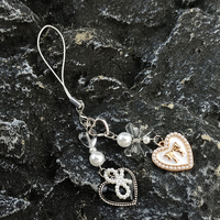 Chaîne de téléphone perlée faite main Y2K, motif Muguet, Nœud Papillon, Cœur, style Lolita, Conte de Fées, Fairy Core, Porte-clés, Pendentif de sac, Bijoux, Cadeaux