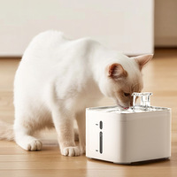 Fontaine à eau pour animaux de compagnie en acier inoxydable, moderne, élégante, portable, étanche, distributeur d'eau automatique pour chats et chiens, circulation automatique, alimentation intelligente