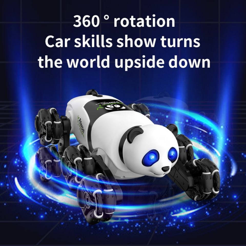 8-Wheel Remote Control Panda Car Toy with Mist Spray Gesture Sensing ...