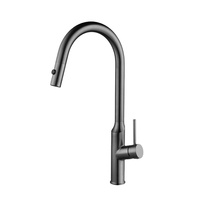 Meilleure vente robinet de lavabo extractible pistolet brossé gris or noir robinet d'évier de cuisine robinet de cuisine