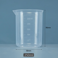Bécher en plastique réutilisable de qualité alimentaire avec couvercle à joint sécurisé pour le test en lot de crèmes cosmétiques